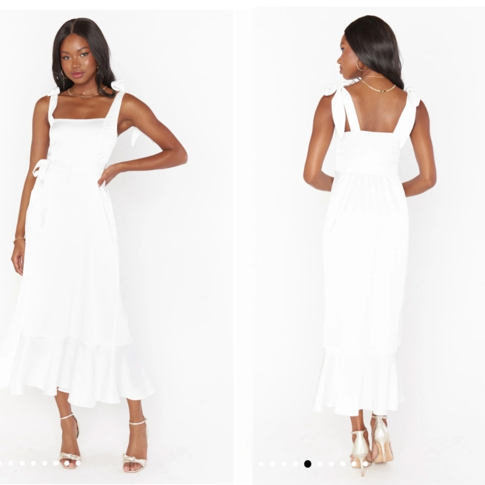 Show Me Your Mumu Garden Midi Dress Womens XL Ivory White 090920233
